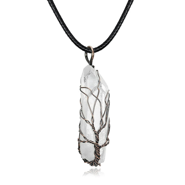 [LIMITED EDITION] Natural Crystal Tree of Life Pendant & Chain