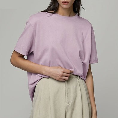 Loose and Versatile Basic Cotton T-Shirt